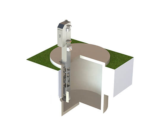 Dégrilleur vertical rejet amont