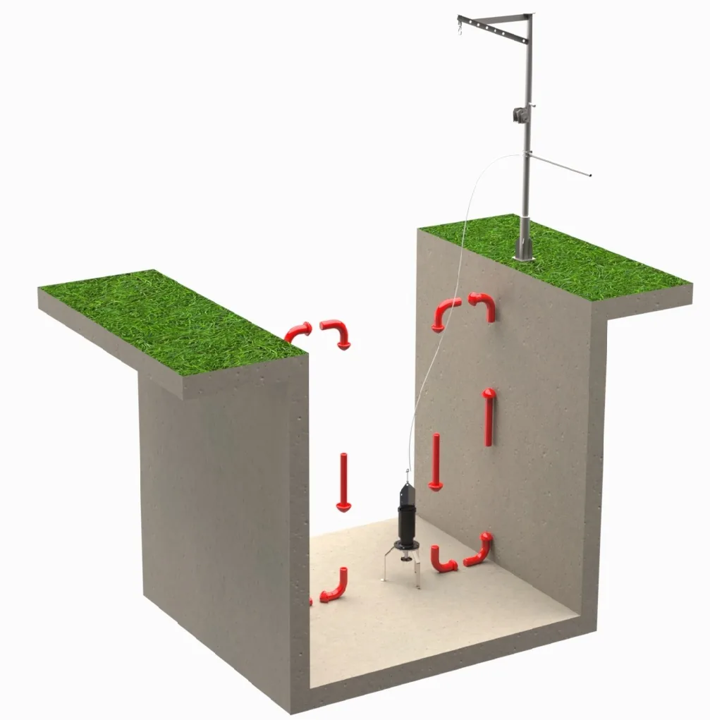 Mélangeur BIOMIX-P pour le brassage rapide des petits volumes d'effluents.