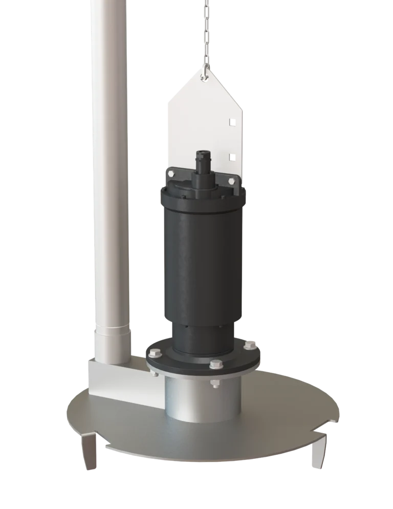 Turbine de dégraissage AeroDyn BIOTRADE pour le brassage et la séparation des graisses dans les eaux usées.