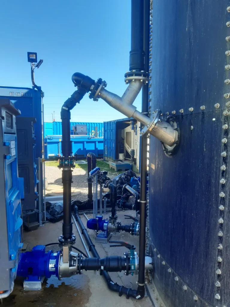 Hydroéjecteur sur cuve pour l'oxygénation et le mélange des eaux usées.